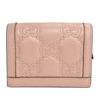Gucci Bifold Wallet GG Matelasse Leather Pink Gold Hardware Small — view 2