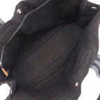 Hermes Fourre Tout MM Tote Bag Cotton Canvas Black Handbag — view 6