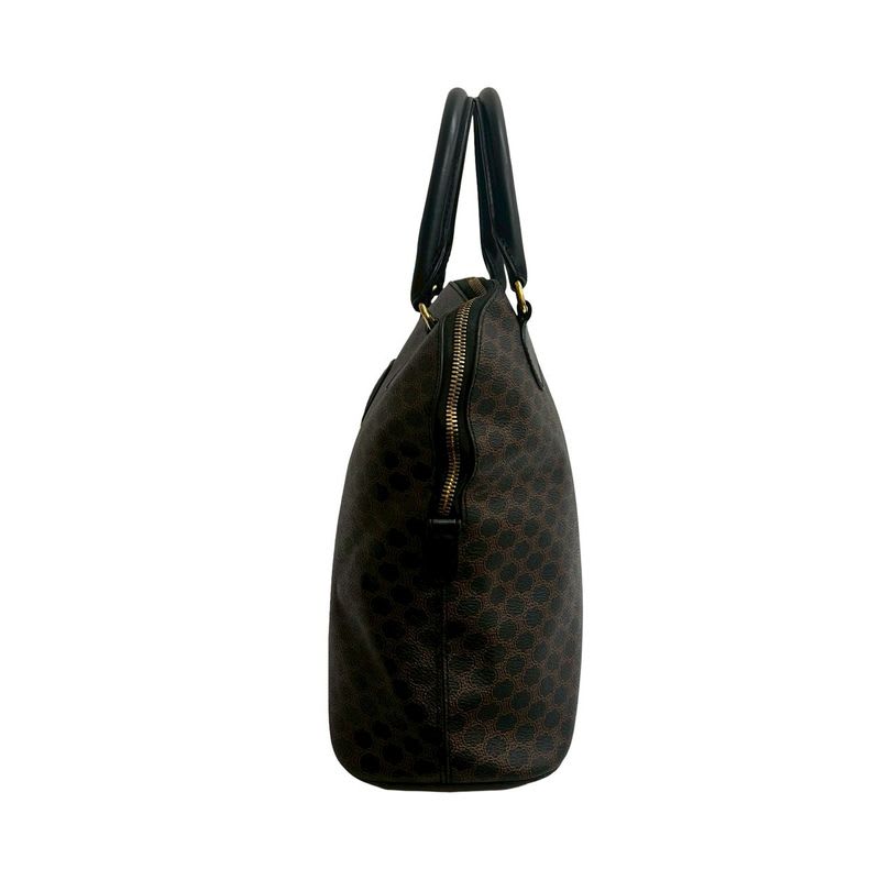 Celine Vintage Macadam Blason Logo Pattern Leather