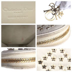 Dior Lady White Gold Hardware Shoulder Bag Phone Pouch — view 4