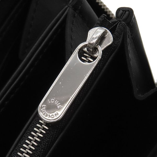 Louis Vuitton Long Wallet Zippy Monogram Mahina Noir Black Silver — view 7