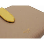 Celine Medium Strap Wallet Calfskin Nude Beige Citron Yellow Bicolor — view 4
