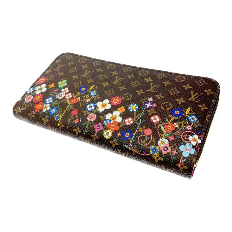 Louis Vuitton Takashi Murakami Zippy Wallet Brown Long — view 4