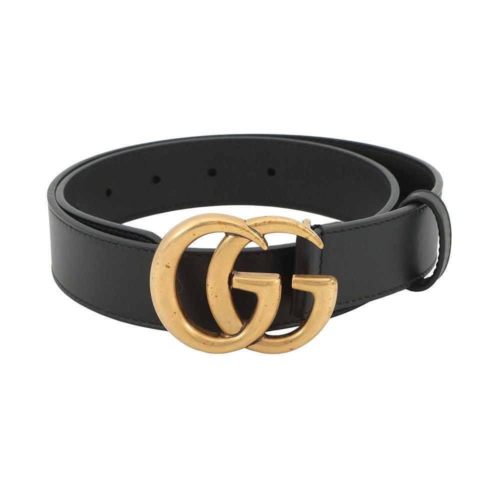 Gucci Belt Double Leather 70 Black