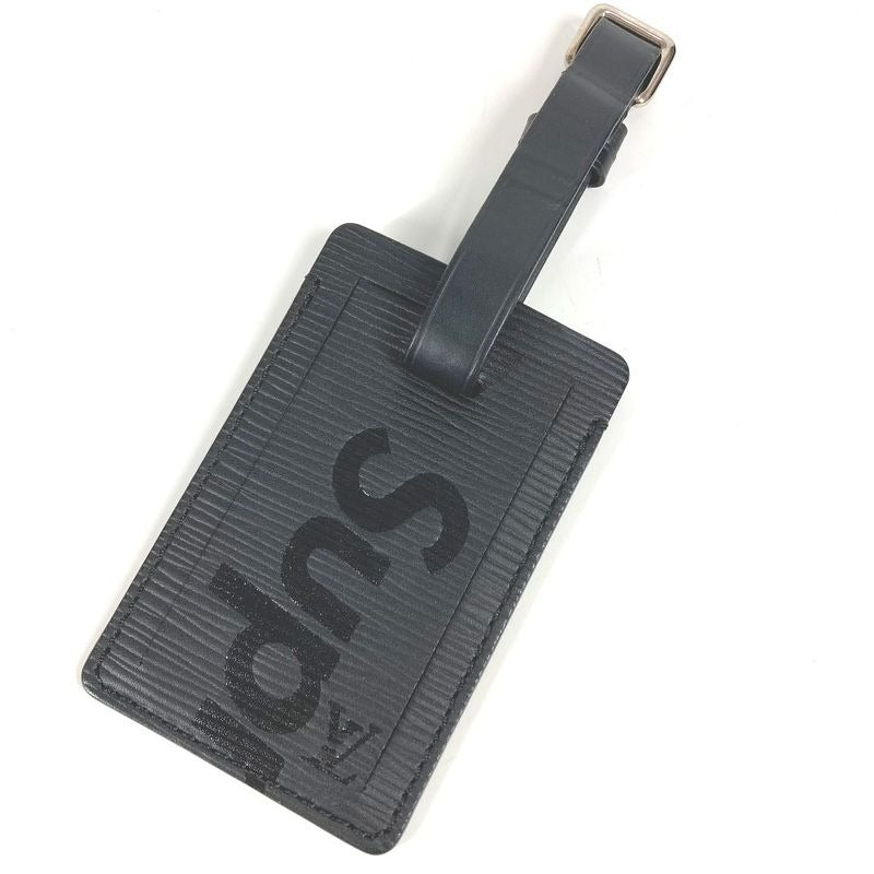 Louis Vuitton Name Tag Supreme Collaboration Epi Leather Noir Black