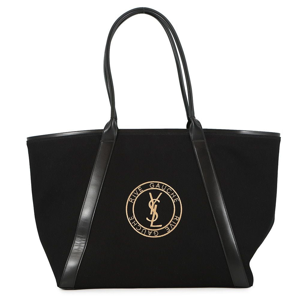Saint Laurent Paris Tote Rive Gauche Canvas Black