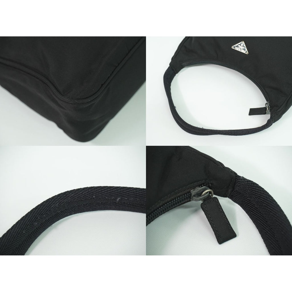 Prada Nylon Handbag Pouch Black — view 6