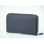 Prada Saffiano Leather Zip Around Long Wallet Navy — view 2