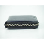 Prada Saffiano Leather Zip Around Long Wallet Navy — view 4