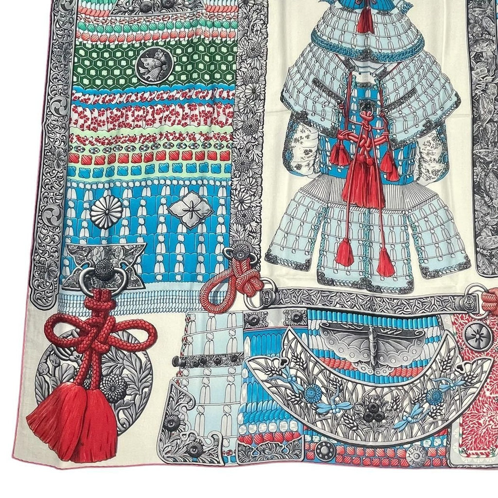 Hermes Scarf Cashmere Carre 140 Samurai Armor Parures de Samourais Multicolor — view 5