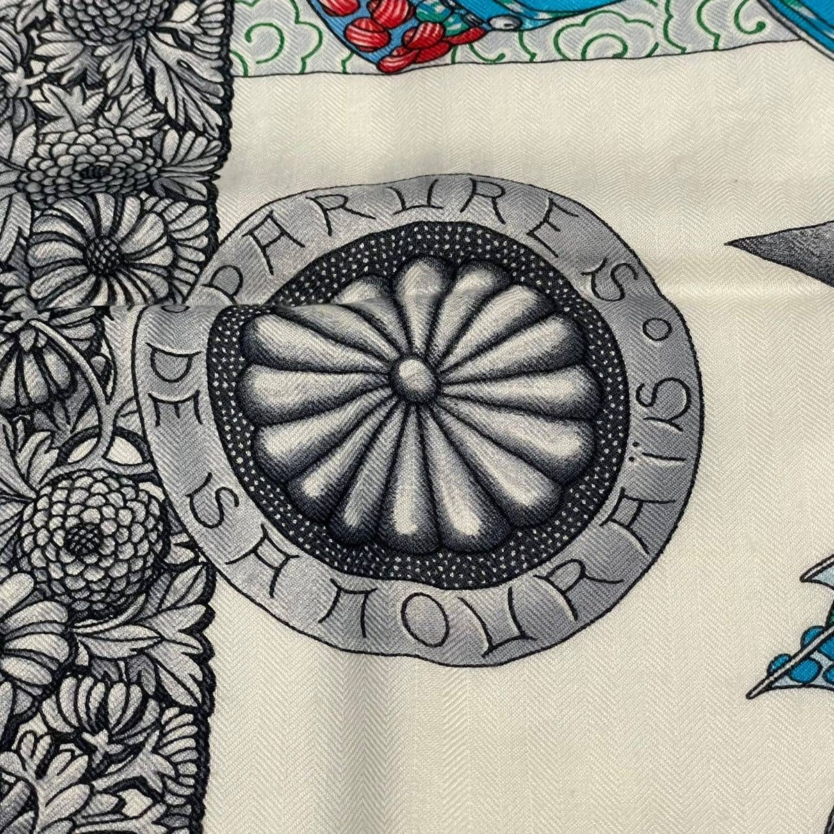 Hermes Scarf Cashmere Carre 140 Samurai Armor Parures de Samourais Multicolor — view 7