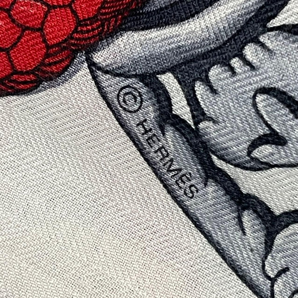Hermes Scarf Cashmere Carre 140 Samurai Armor Parures de Samourais Multicolor — view 8