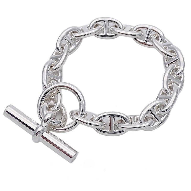 Hermes Bracelet Chaine D'ancre PM SV 925 16 Frames Silver Jewelry — view 2