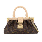 Louis Vuitton Monogram Clutch 2-Way Hand Chain Shoulder Bag Brown — view 2