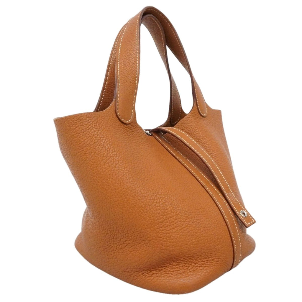 Hermes Handbag Picotin Lock PM Taurillon Clemence Gold Silver — view 2