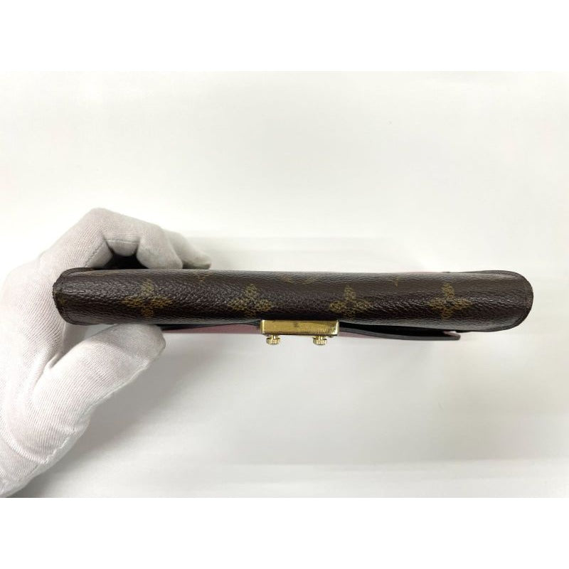 Louis Vuitton Monogram Portefeuille-pallas Long Wallet Red Brown — view 3