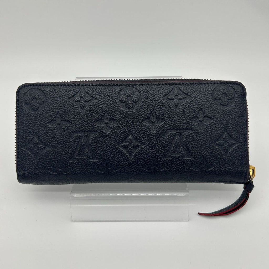 Louis Vuitton Wallet Zip Around Clemence Monogram Empreinte Leather Noir — view 2