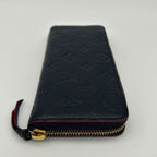 Louis Vuitton Wallet Zip Around Clemence Monogram Empreinte Leather Noir — view 3