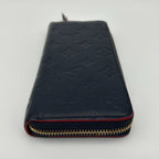 Louis Vuitton Wallet Zip Around Clemence Monogram Empreinte Leather Noir — view 4