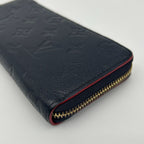 Louis Vuitton Wallet Zip Around Clemence Monogram Empreinte Leather Noir — view 6
