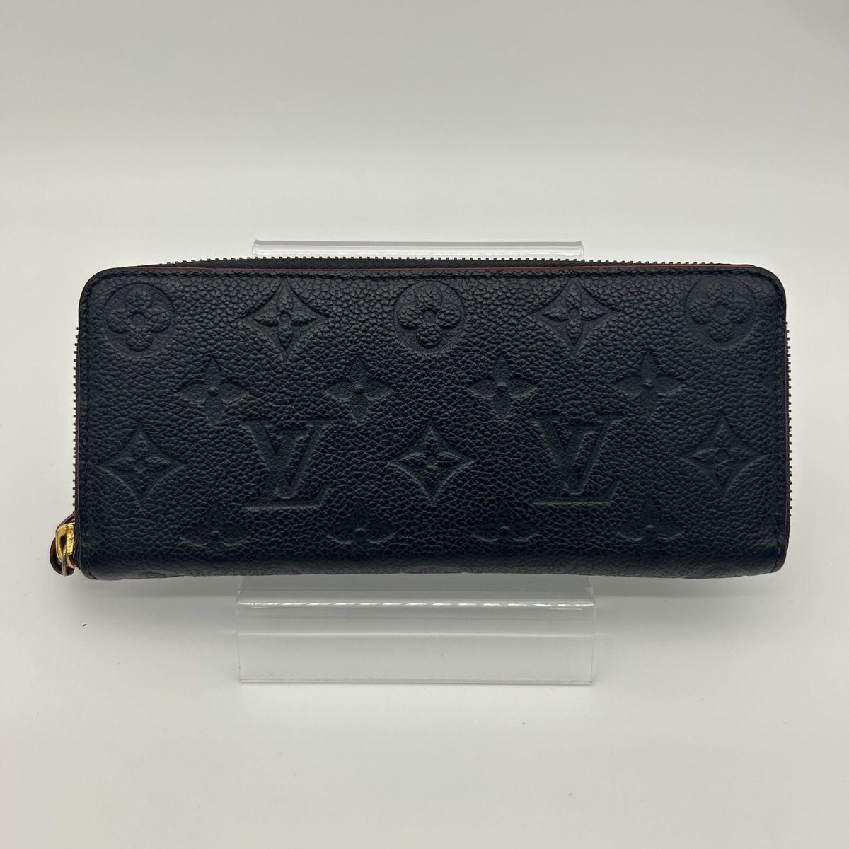 Louis Vuitton Wallet Zip Around Clemence Monogram Empreinte Leather Noir