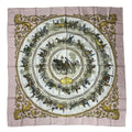 Hermes Scarf Silk Carre 90 la Promenade de Longchamps Walk to Long Chien Pink