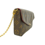 Louis Vuitton Shoulder Wallet Monogram Pochette Felicity Brown Fuchsia — view 2