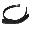 Chanel Ribbon Headband Satin Black Hair
