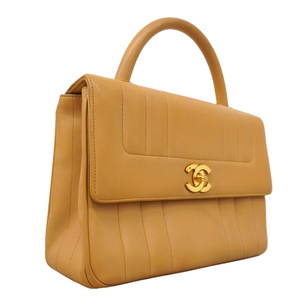 Chanel Handbag Mademoiselle Lambskin Beige Gold — view 2