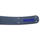 Hermes Kelly Belt 18 Denim Epson Blue Series Silver Hardware — view 7