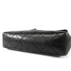 Chanel Shoulder Bag Black Lambskin Quilted Plastic Chain — view 3