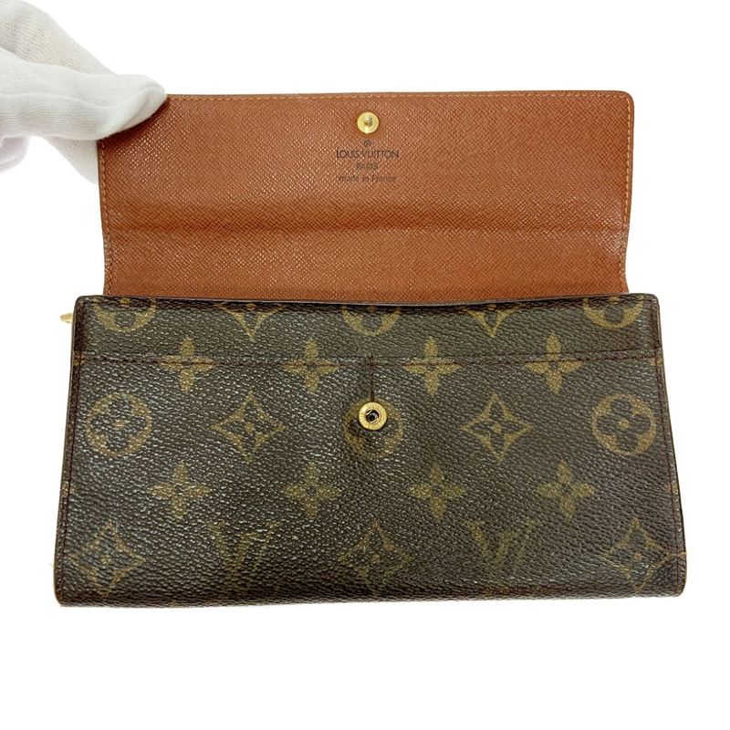 Louis Vuitton Monogram Pochette Porte Monet Cles Di Brown — view 7