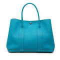 Hermes Garden Party PM Tote Blue Cobalt Silver Negonda