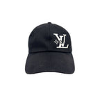 Louis Vuitton LV Smash Cotton Rayon Black White Hat Silver — view 2