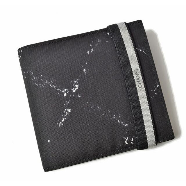Chanel Wallet Foldable Vintage Travel Line Black