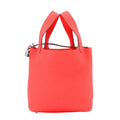 Hermes Picotin Lock 18 PM Hand Bag Taurillon Clemence Rose Texas Silver