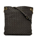 Bottega Veneta Shoulder Bag Brown Intrecciato Crossbody Leather Braided Vintage