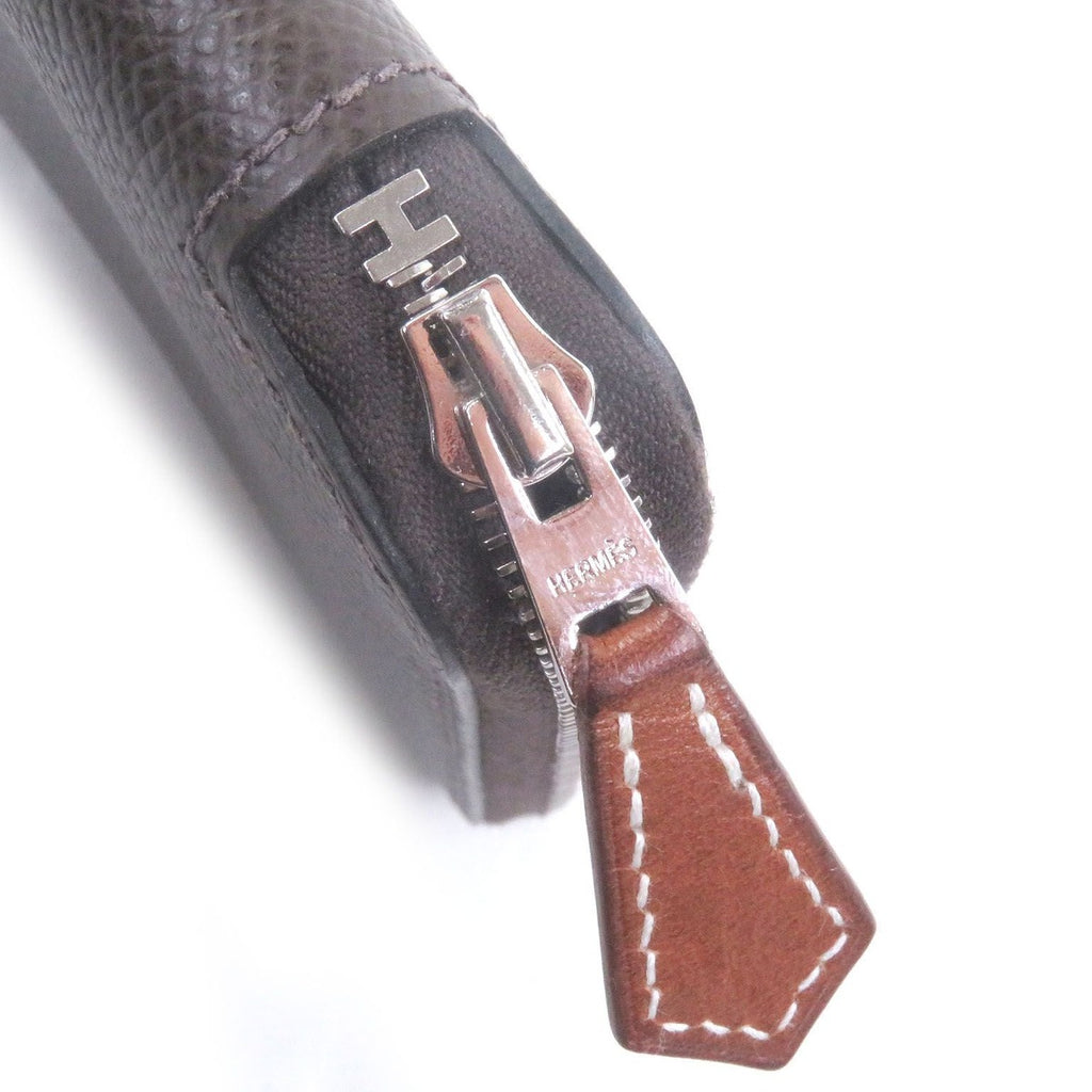 Hermes Azap Long Silk in Vaux Epson Round Zip Wallet — view 6
