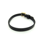 Gucci Leather Bracelet Bangle Accessory Black Fs1716 — view 2