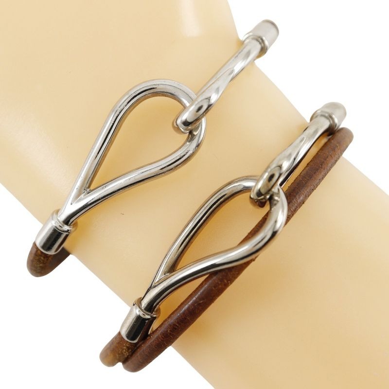 Hermes Jumbo Choker Set Leather Brown 9.9 g Bracelet — view 2