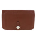 Hermes Dogon GM Taurillon Clemence Bordeaux Silver Hardware D Long