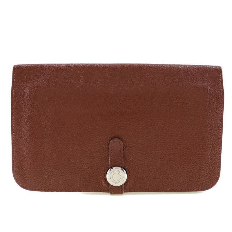 Hermes Dogon GM Taurillon Clemence Bordeaux Silver Hardware D Long