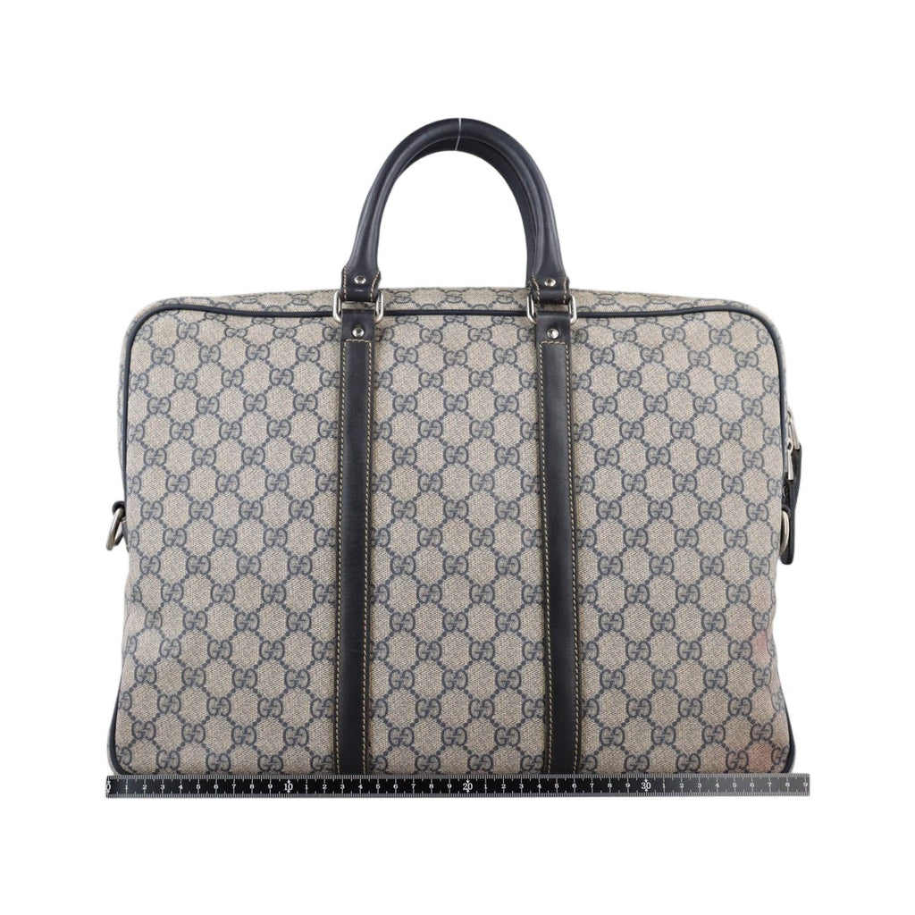 Gucci GG Plus Supreme Beige Black Canvas Handbag — view 2
