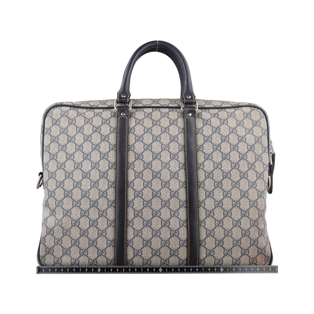 Gucci GG Plus Supreme Beige Black Canvas Handbag — view 2