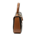 Celine Vinte Ziff Lap Top Handle Brown Macadam Canvas — view 4
