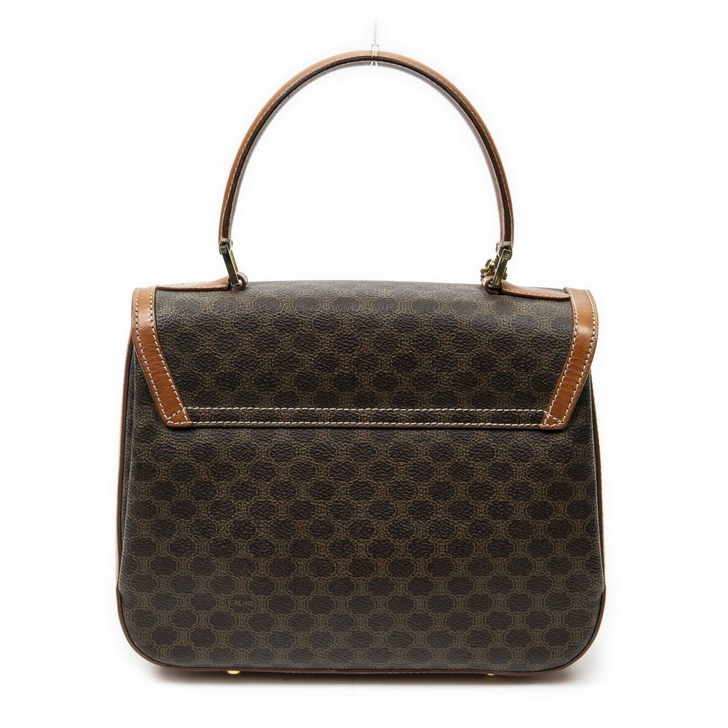 Celine Vinte Ziff Lap Top Handle Brown Macadam Canvas — view 5