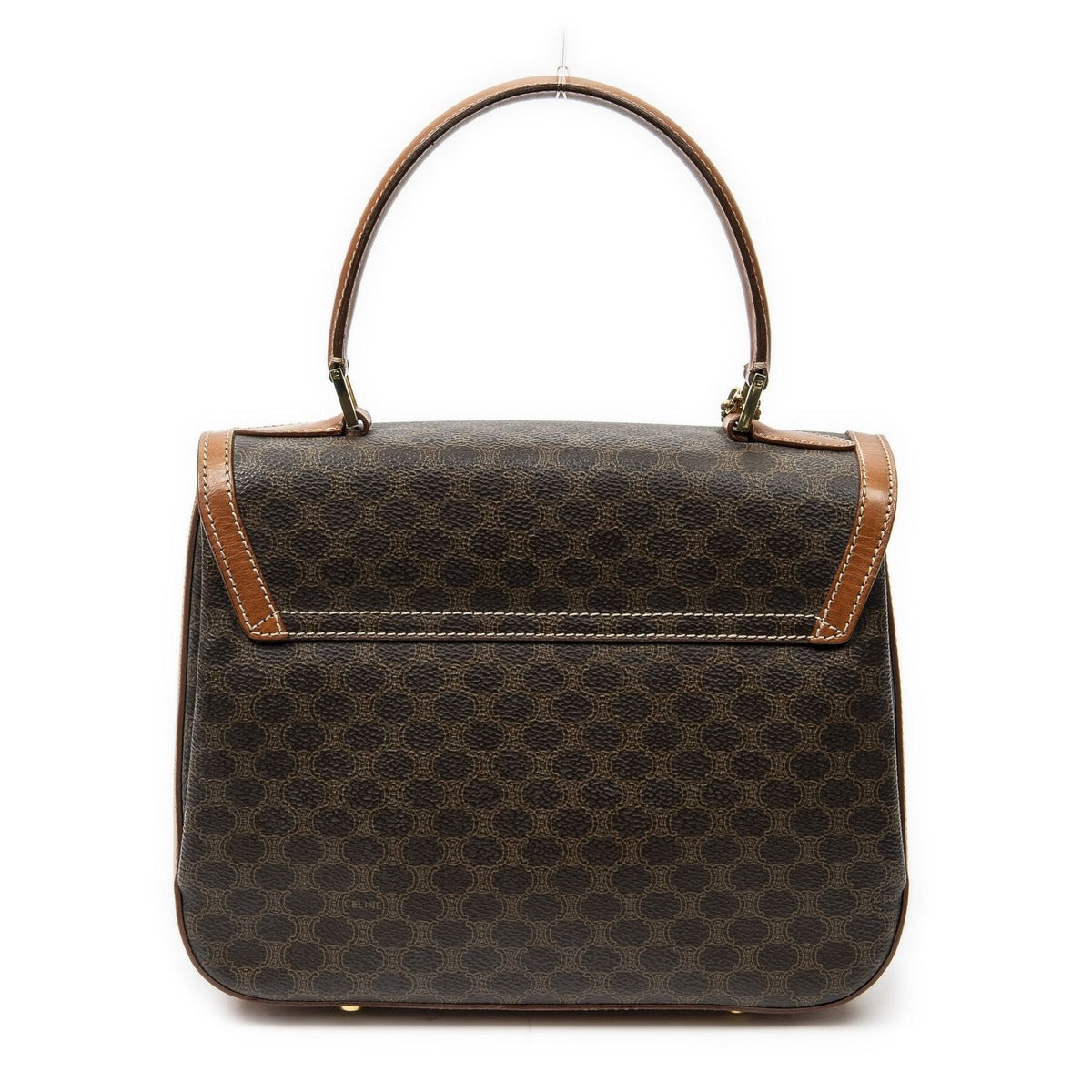 Celine Vinte Ziff Lap Top Handle Brown Macadam Canvas — view 5