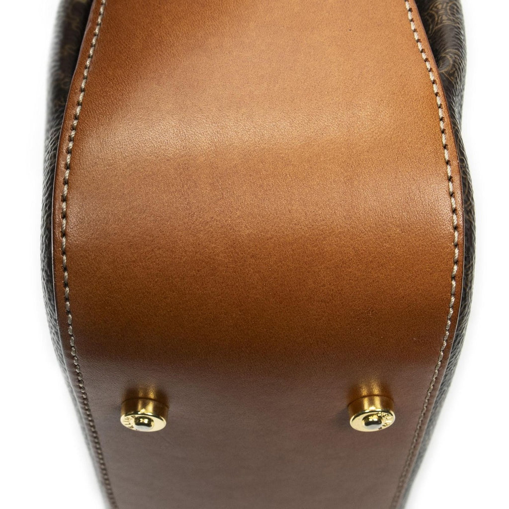 Celine Vinte Ziff Lap Top Handle Brown Macadam Canvas — view 7