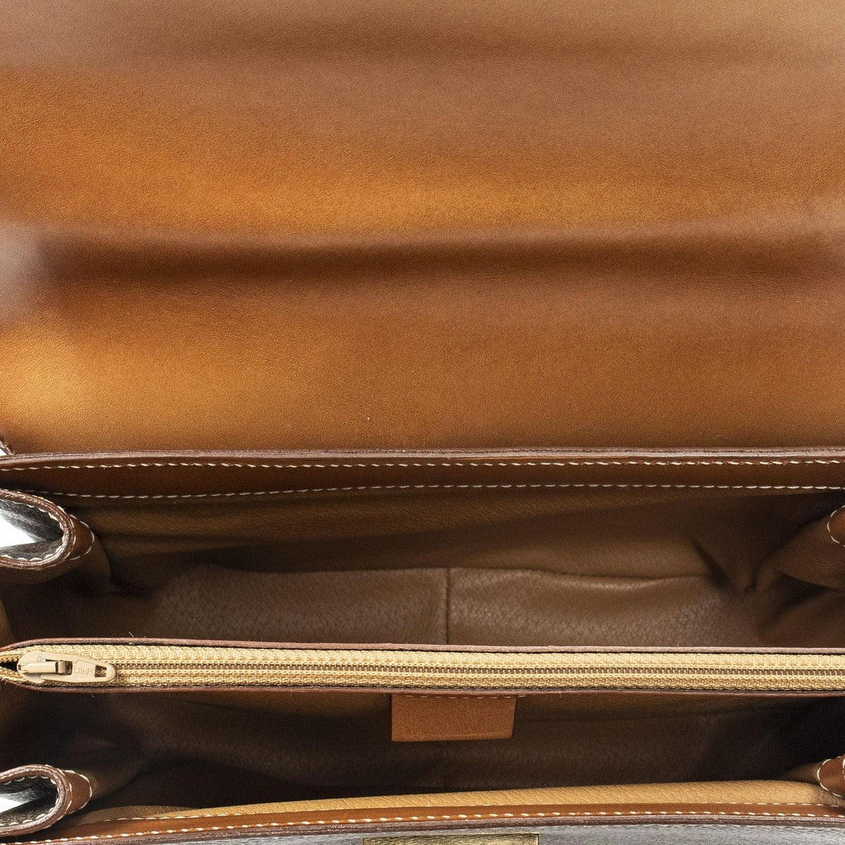 Celine Vinte Ziff Lap Top Handle Brown Macadam Canvas — view 9