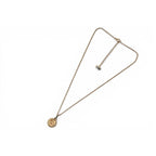 Dior Necklace Pendant Vintage CD Logo Circle Gold — view 3